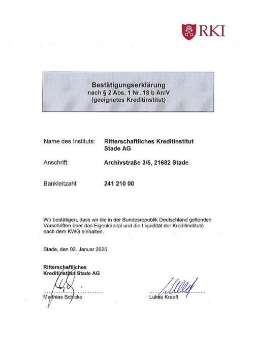 Bestätigungserklärung